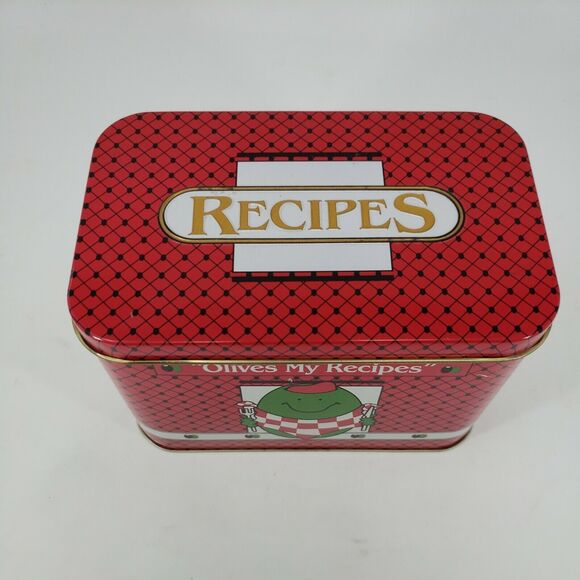 Early California Olives Recipe Tin Vintage Made In England Collectible Uncommon - Picture 2 of 12